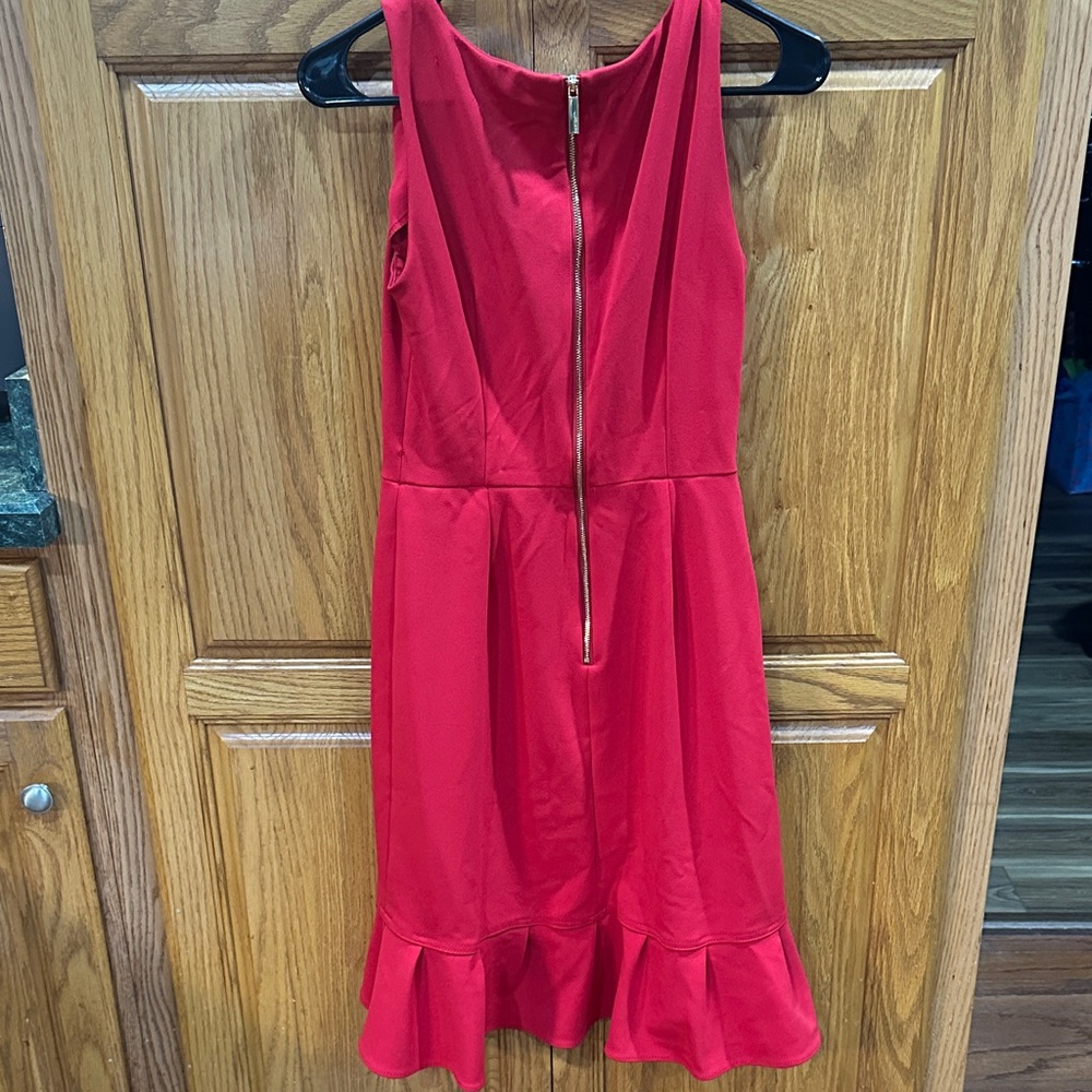 Calvin Klein Collection Red Asymmetrical Dress - Picture 2 of 4